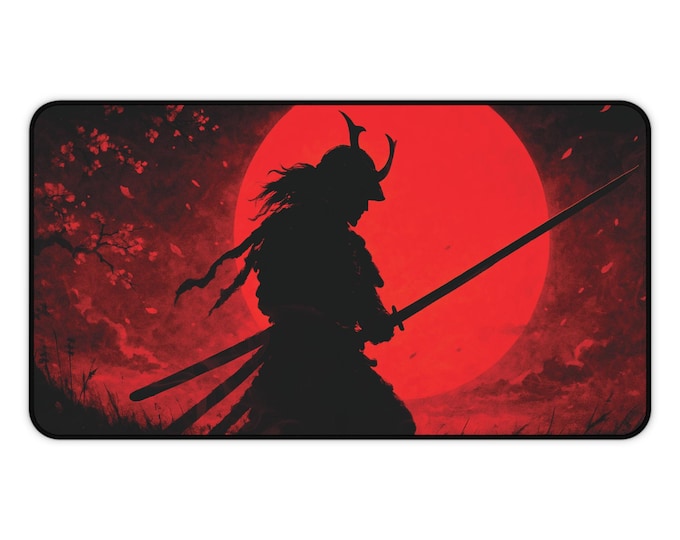 Gaming Mouse Pad  XL - "Bloodmoon Samurai"
