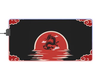 LED Gaming Mousepad XL - "Dragon Dawn"