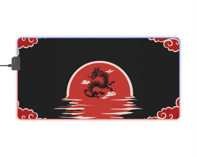 LED Gaming Mousepad XL - "Dragon Dawn"