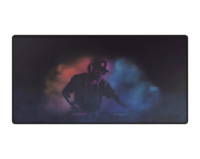 Gaming Mousepad XL - "Vibrant DJ" - Black