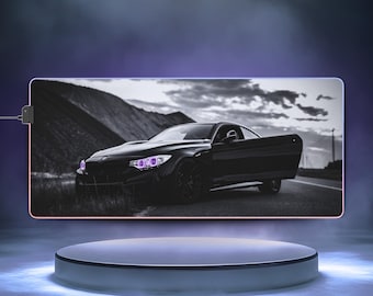 LED Gaming Mousepad XL - "Black Beamer"