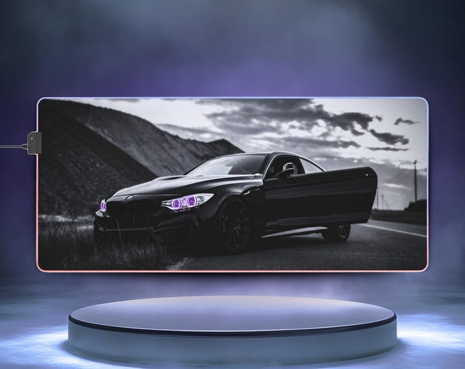 LED Gaming Mousepad XL - "Black Beamer"