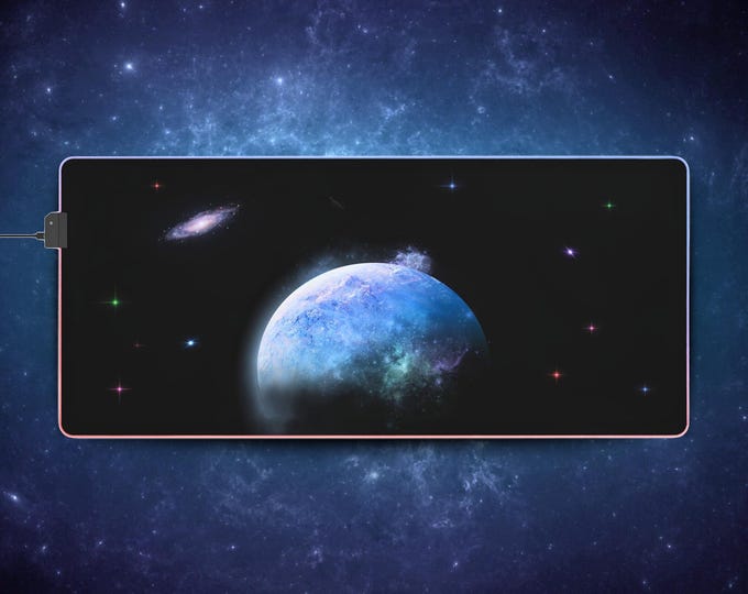 LED Gaming Mousepad XL - "Arctic Planet"