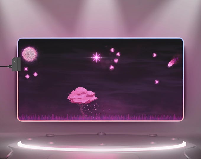 LED Gaming Mousepad XL - "Cherry Night"