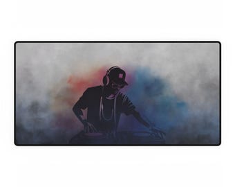 Gaming Mousepad XL - "Vibrant DJ" - White