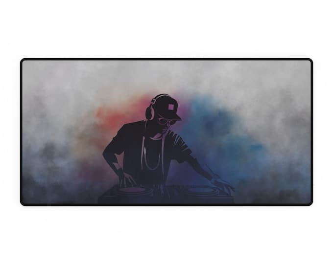 Gaming Mousepad XL - "Vibrant DJ" - White