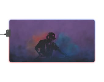 LED Gaming Mousepad XL - "Vibrant DJ" - Purple