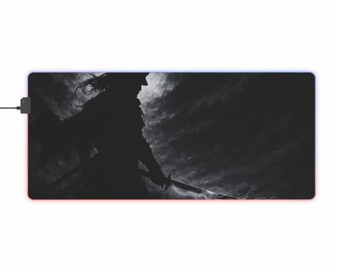 LED Gaming Mousepad XL - "Samurai Sturm"