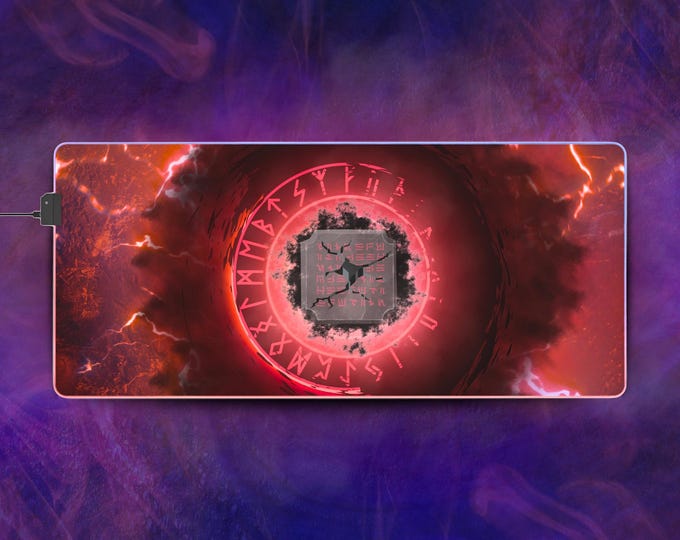 LED Gaming Mousepad XL - "Shattered Codex"