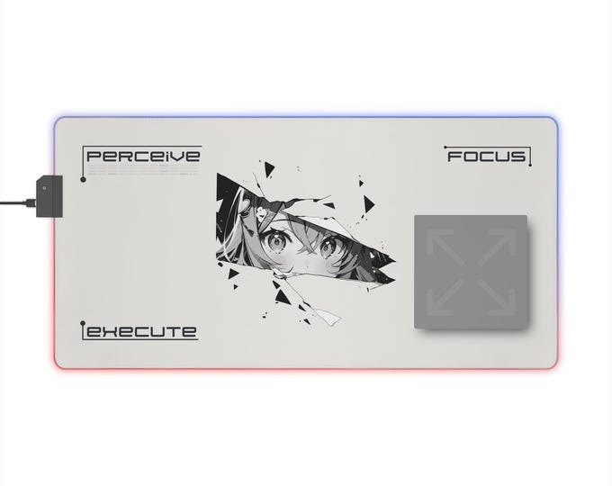 LED Gaming Mousepad XL - "Fractured Awakening"