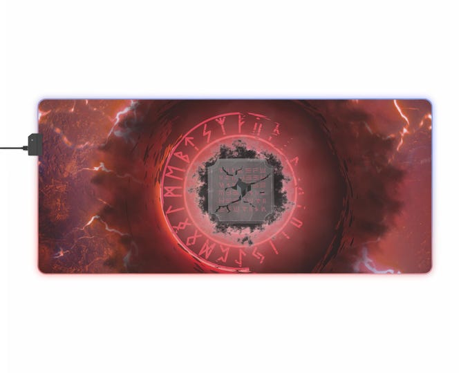 LED Gaming Mousepad XL - "Shattered Codex"