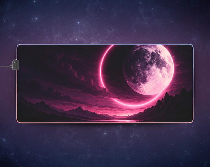 LED Gaming Mousepad XL - "Moontale"