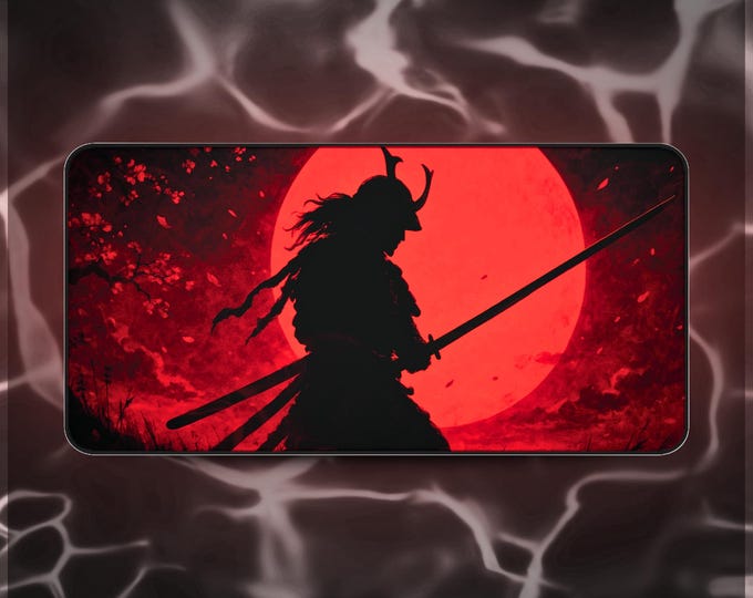 Gaming Mouse Pad  XL - "Bloodmoon Samurai"