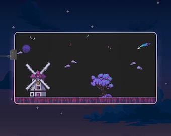 LED Gaming Mousepad XL - "Pixel Night"