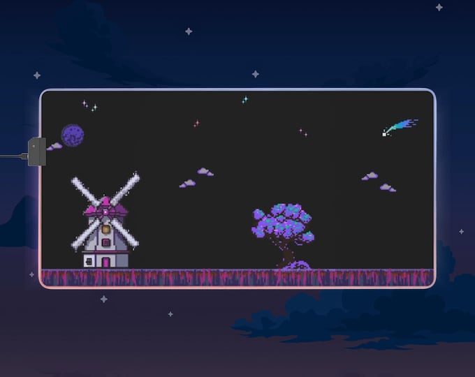 LED Gaming Mousepad XL - "Pixel Night"