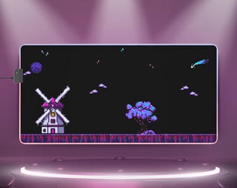 LED Gaming Mousepad XL - "Pixel Night"