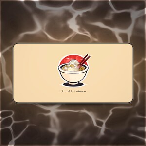 Gaming Mouse Pad  XL Desk Mat für Büro & Gamer - Ramen Design