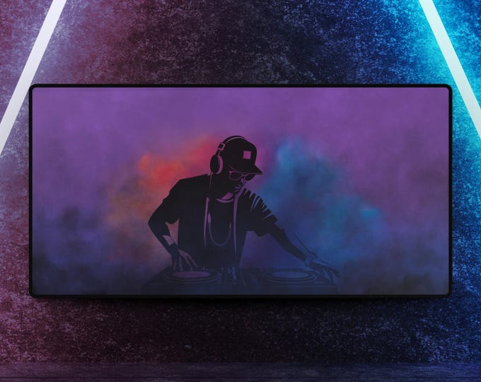 Gaming Mousepad XL - "Vibrant DJ" - Purple