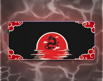 LED Gaming Mousepad XL - "Dragon Dawn"