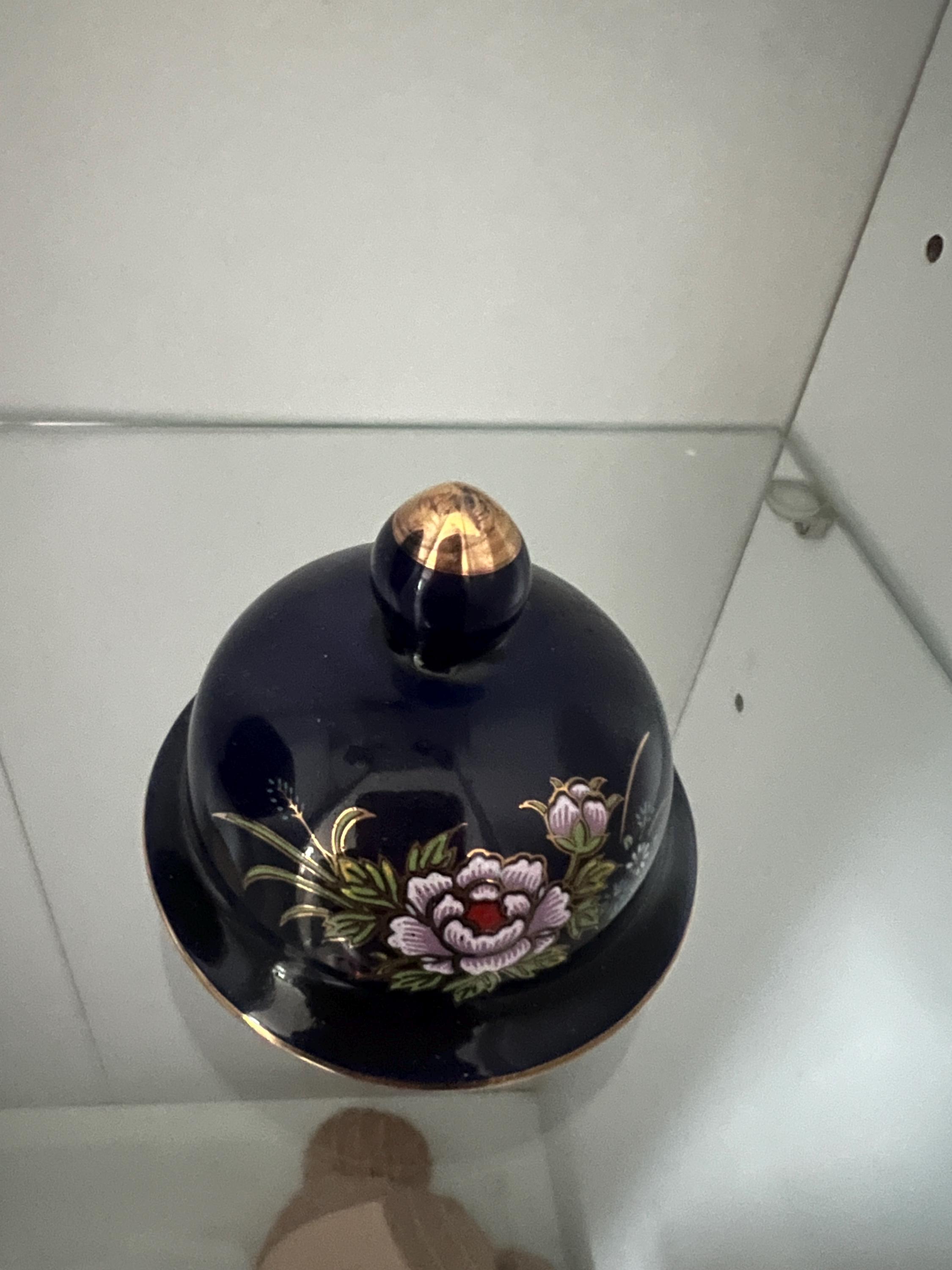 豪華なヴィンテージ日本製の孔雀と花のデザインの蓋付き花瓶 - Etsy 日本