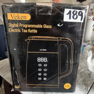 Veken Digital Programmable Glass Electric Tea Kettle BPA 1.7 Liter