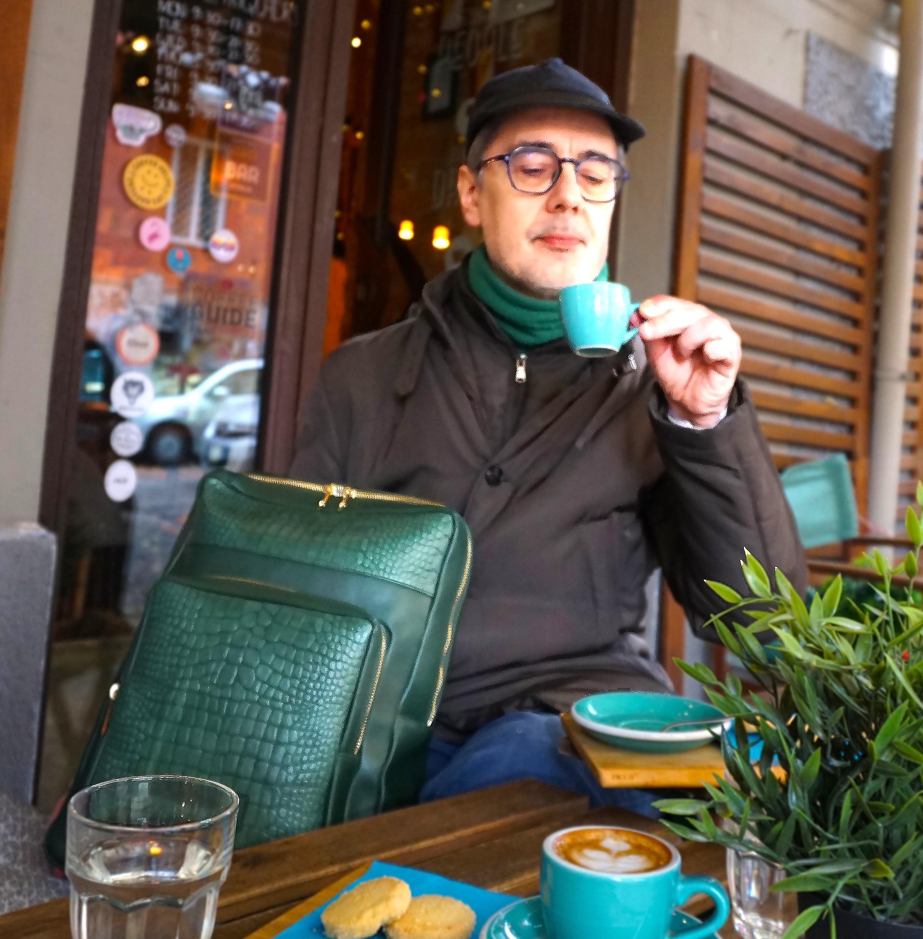 Green Luxury Italian Backpack Luxury Italian Leather Backpack, Green – SCY-Dist.com main image 2