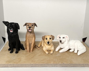 Custom Pet Cake Topper: Handmade Ceramic Dog Birthday & Wedding Decoration