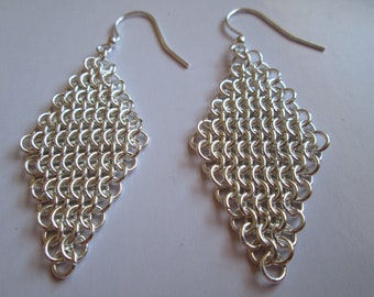 Diamant-Chainmaille-Ohrringe