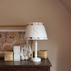 Kids Bear Lampshade - Personalised Kids Lampshade With Grizzly Bear Pattern