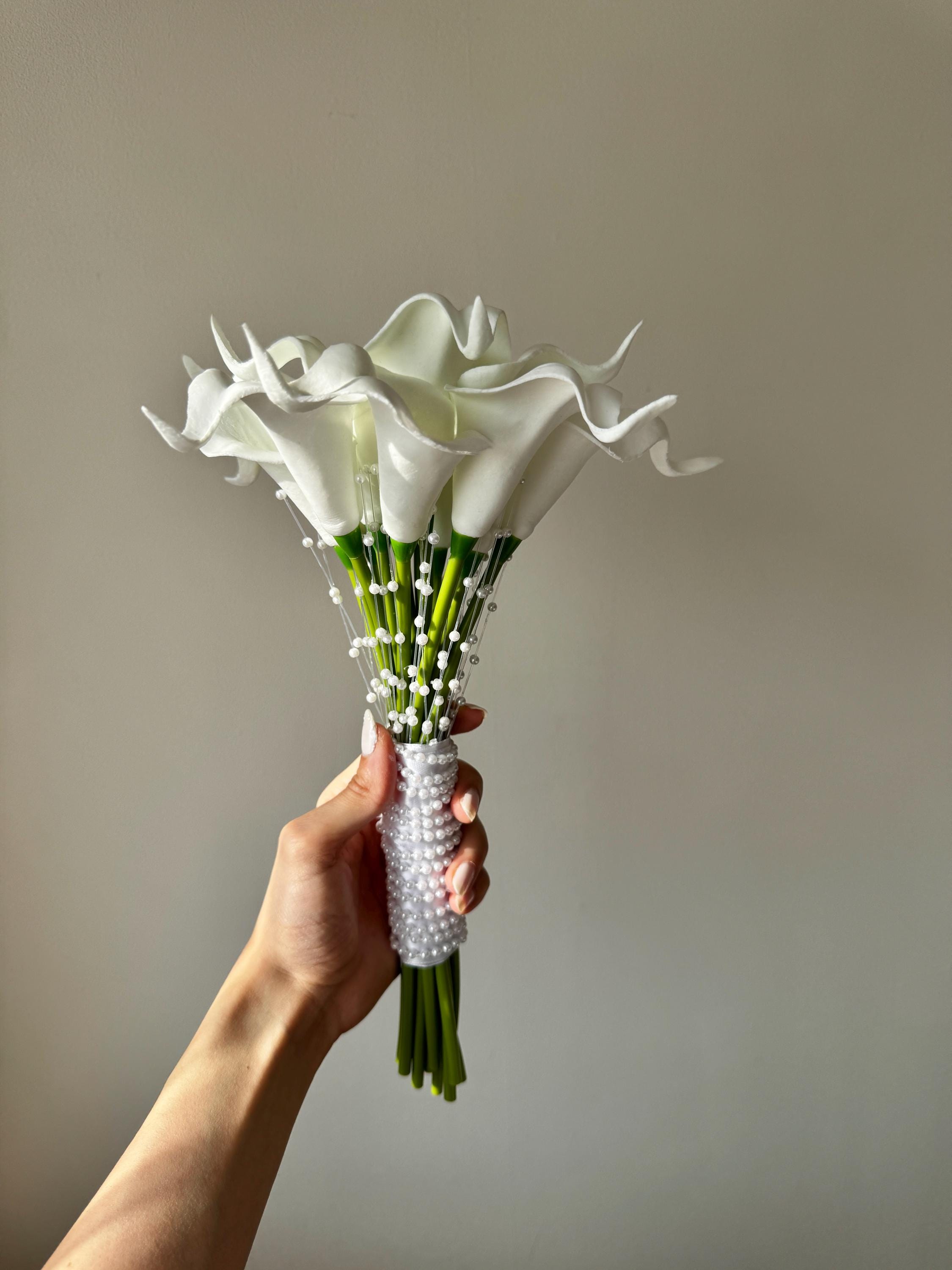 Pearls Calla Lily Bridal Bouquet