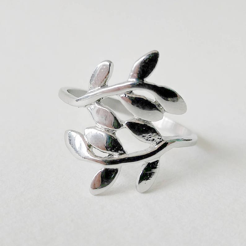 Stainless Steel Leaf Ring Leaves Ring Will Never Tarnish Etsy