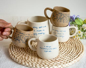 Your Own Handwritten Mug: Personalized Handmade Ceramic Mug