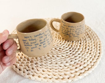 Your Own Handwritten Mug: Personalized Handmade Ceramic Mug