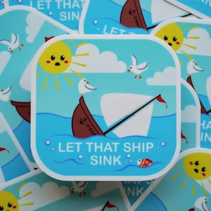 Vinyl Sticker - Sinkendes Schiff