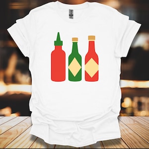 Sauce Icons Shirt, hot sauce lover tee, sriracha lover tee, Cholula lover tee, tabasco lover tee, sauce lover tee, spicy food tee