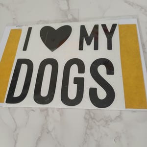 Car decal, I love my dog