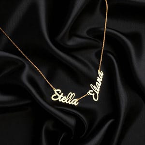 Personalized Minimalist Name Necklace, Custom Gold Name Necklace, Name Necklace, Jewelry Gift for Her, Birthday Gift for Her