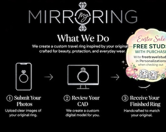 Custom Travel Ring Inspired by Your Original | Engagement Mirroring Replica | CZ, Moissanite, Lab Diamond