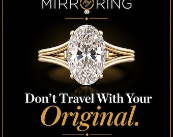 Replica van een verlovingsring op maat | Gemaakt aan de hand van uw foto's | CZ Moissanite Labdiamant | Een perfecte replica voor uw huwelijksreis