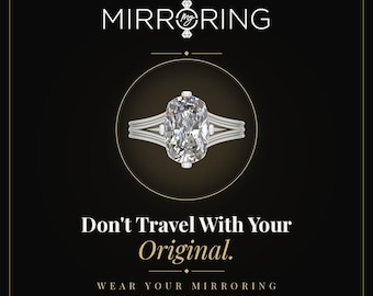 Custom Travel Engagement Ring Replica | Made From Your Photos | CZ Moissanite Lab Diamond | Honeymoon Vacation Dupe