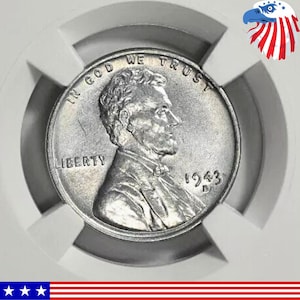 Lincoln 1943 D Cent Steel penny Authentic-Looking Commemorative Coin