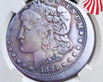 アメリカ　モルガン銀貨　1885年 1885年米国モルガン銀貨希少コイン - Etsy 日本