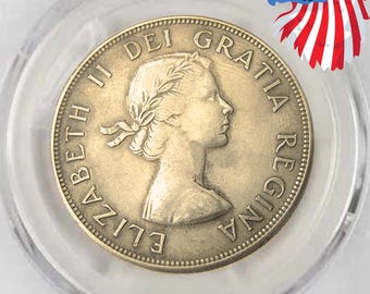 本物の1966年カナダ銀貨（購入1回につき1年間有効） - Etsy 日本