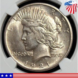 1921 Liberty Peace Dollar Silver plated Authentic-Looking Commemorative Coin