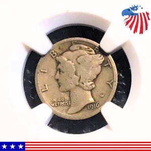 1916 d Mercury Dime Silver plated Authentic Looking Commemorative Coin