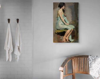 Alice Barney "Seated Woman" Art Print: Vintage Feminine Decor