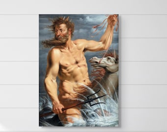 Neptune Fine Art Print: Werner van den Valckert, Baroque Ocean God