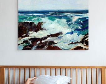 Frederick Judd Waugh Seascape Art Print: Vintage Coastal Painting