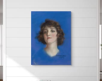 Vintage Brunette Beauty Print: Haskell Coffin Portrait, Classic Feminine Wall Art