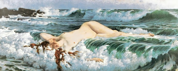 Birth of Venus Print – 19th Century Goddess, Nautical Art
